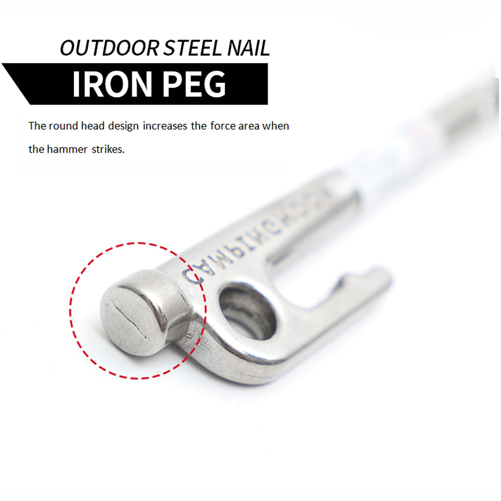 Cheap Goat Tents 30 35CM Tent Stakes Stainless Steel Ground Nails Peg Outdoor Travel Camping Accessories Tent Accessories 